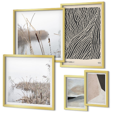 Lot de tableaux encadrés Art minimaliste de la nature