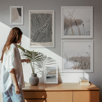 Lot de tableaux encadrés Art minimaliste de la nature