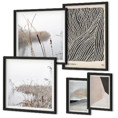 Lot de tableaux encadrés Art minimaliste de la nature