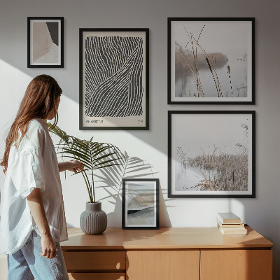 Lot de tableaux encadrés Art minimaliste de la nature