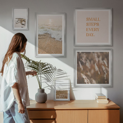 Lot de tableaux encadrés Citations sur les paysages marins et la vie