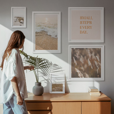 Lot de tableaux encadrés Citations sur les paysages marins et la vie