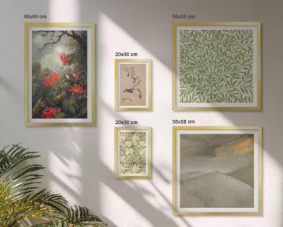 Tableau de décoration murale Fleurs, oiseaux, motifs naturels