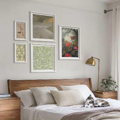 Tableau de décoration murale Fleurs, oiseaux, motifs naturels