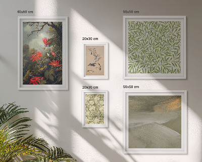 Tableau de décoration murale Fleurs, oiseaux, motifs naturels