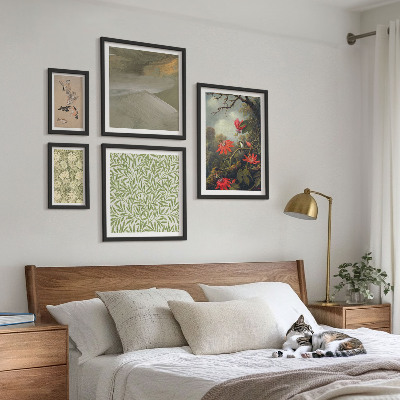 Tableau de décoration murale Fleurs, oiseaux, motifs naturels