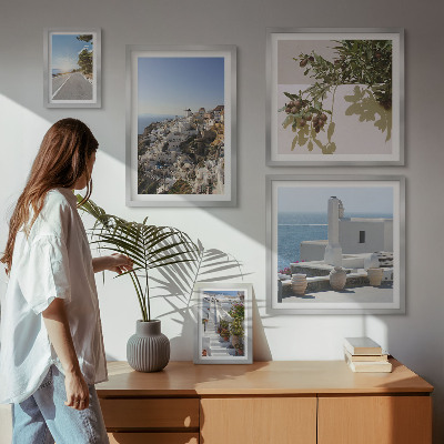 Lot de tableaux encadrés Vues pittoresques de Santorin