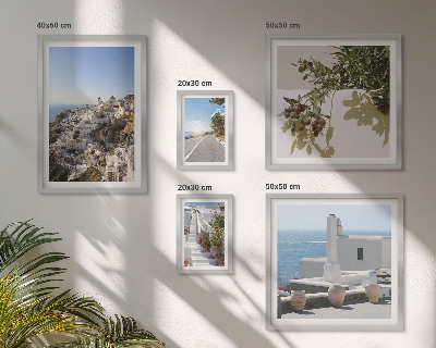 Lot de tableaux encadrés Vues pittoresques de Santorin