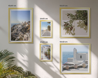 Lot de tableaux encadrés Vues pittoresques de Santorin