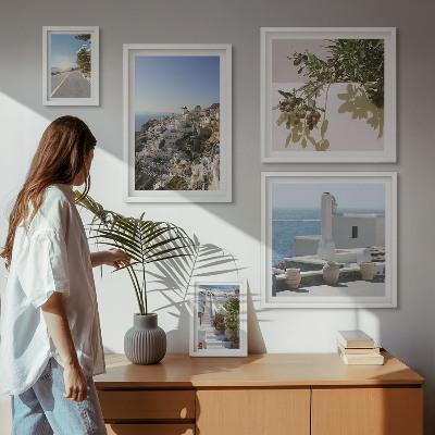 Lot de tableaux encadrés Vues pittoresques de Santorin