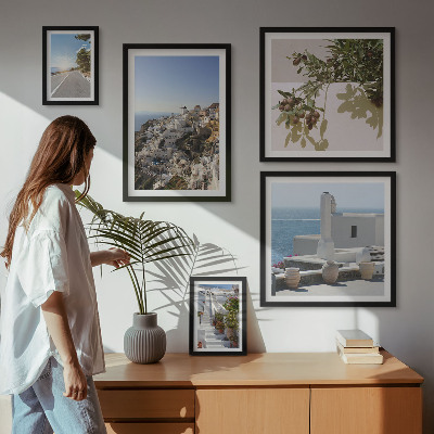 Lot de tableaux encadrés Vues pittoresques de Santorin