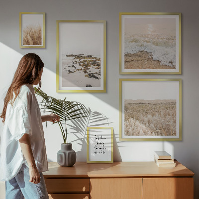 Lot de tableaux encadrés Les paysages naturels des plages