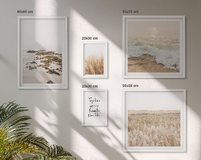 Lot de tableaux encadrés Les paysages naturels des plages