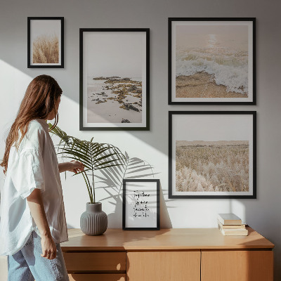 Lot de tableaux encadrés Les paysages naturels des plages