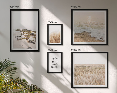 Lot de tableaux encadrés Les paysages naturels des plages