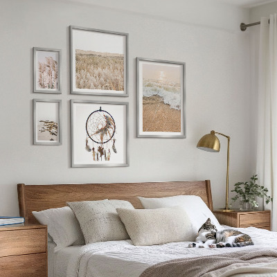 Ensemble de 5 tableaux Paysages de plage naturels