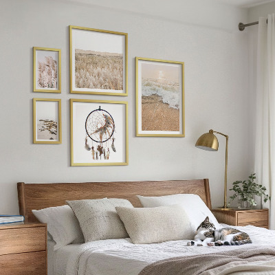 Ensemble de 5 tableaux Paysages de plage naturels