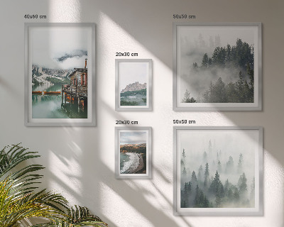 Tableau de décoration murale Paysages de montagne, chalets, eau