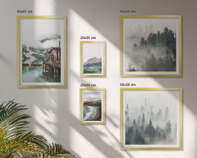 Tableau de décoration murale Paysages de montagne, chalets, eau