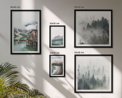 Tableau de décoration murale Paysages de montagne, chalets, eau