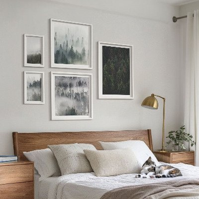 Lot de tableaux encadrés Forêts verdoyantes de paysages brumeux