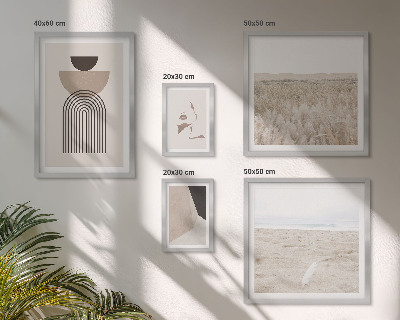 Ensemble de 5 tableaux Paysages abstraits élégants