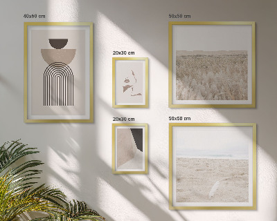 Ensemble de 5 tableaux Paysages abstraits élégants