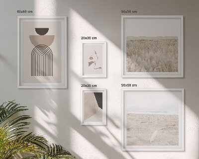 Ensemble de 5 tableaux Paysages abstraits élégants