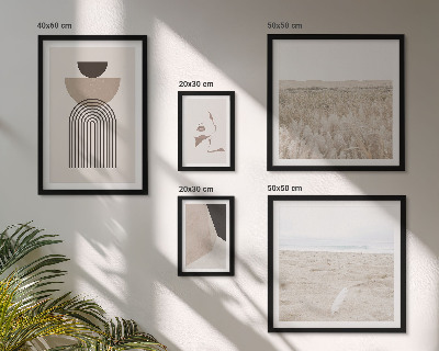 Ensemble de 5 tableaux Paysages abstraits élégants
