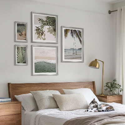 Ensemble de 5 tableaux Plages tropicales en harmonie avec la nature