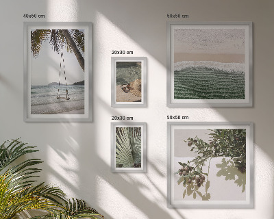 Ensemble de 5 tableaux Plages tropicales en harmonie avec la nature