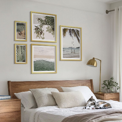 Ensemble de 5 tableaux Plages tropicales en harmonie avec la nature