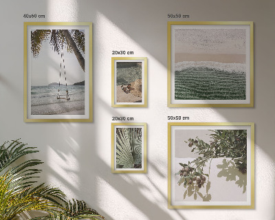 Ensemble de 5 tableaux Plages tropicales en harmonie avec la nature