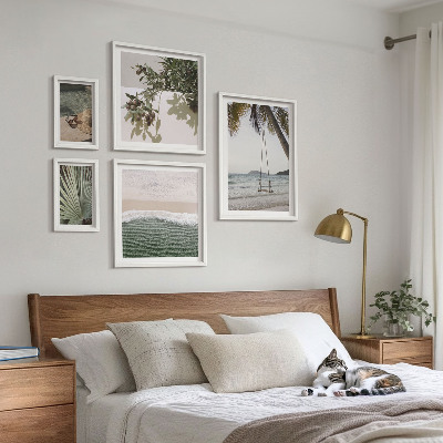 Ensemble de 5 tableaux Plages tropicales en harmonie avec la nature