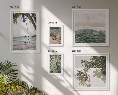 Ensemble de 5 tableaux Plages tropicales en harmonie avec la nature