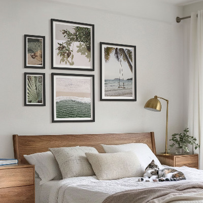 Ensemble de 5 tableaux Plages tropicales en harmonie avec la nature