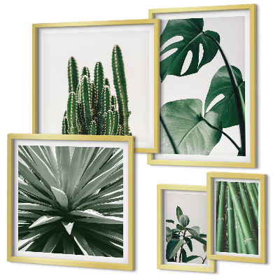 Tableau de décoration murale Plantes tropicales vertes d'intérieur