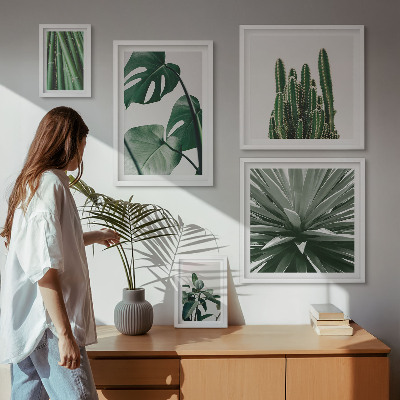 Tableau de décoration murale Plantes tropicales vertes d'intérieur