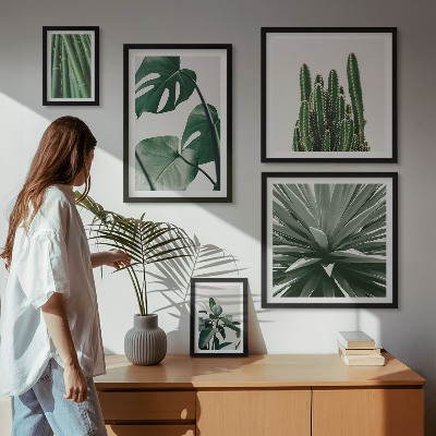 Tableau de décoration murale Plantes tropicales vertes d'intérieur