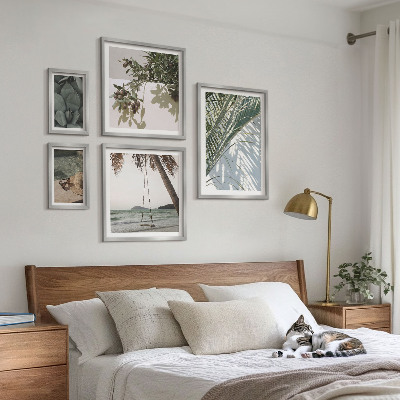 Lot de tableaux encadrés Plantes tropicales relaxantes