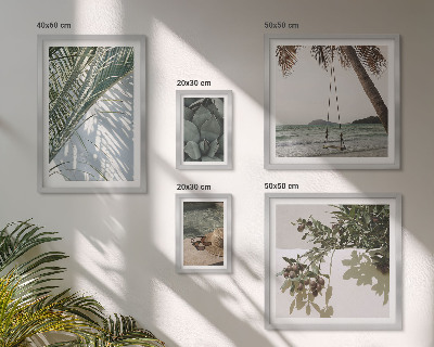 Lot de tableaux encadrés Plantes tropicales relaxantes