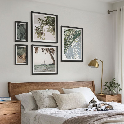 Lot de tableaux encadrés Plantes tropicales relaxantes