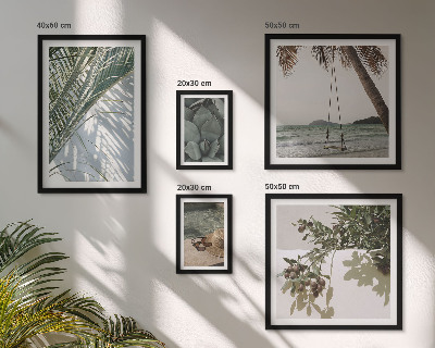 Lot de tableaux encadrés Plantes tropicales relaxantes