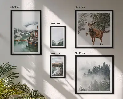 Tableau de décoration murale faune sauvage dans les montagnes