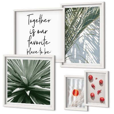 Tableau de décoration murale Style bohème, plantes, fruits, tropiques