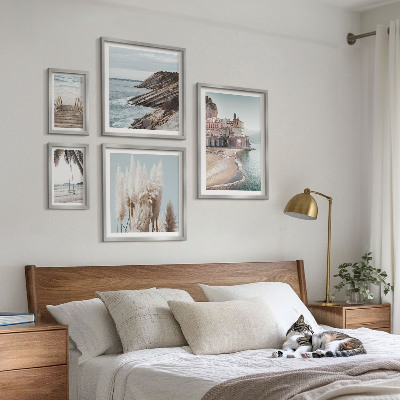 Lot de tableaux encadrés Vues élégantes sur la mer