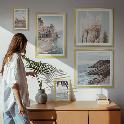Lot de tableaux encadrés Vues élégantes sur la mer