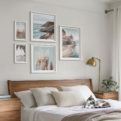 Lot de tableaux encadrés Vues élégantes sur la mer