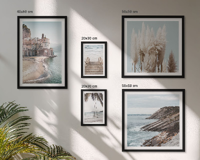 Lot de tableaux encadrés Vues élégantes sur la mer