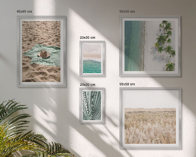 Ensemble de 5 tableaux Vues sur la plage tropicale